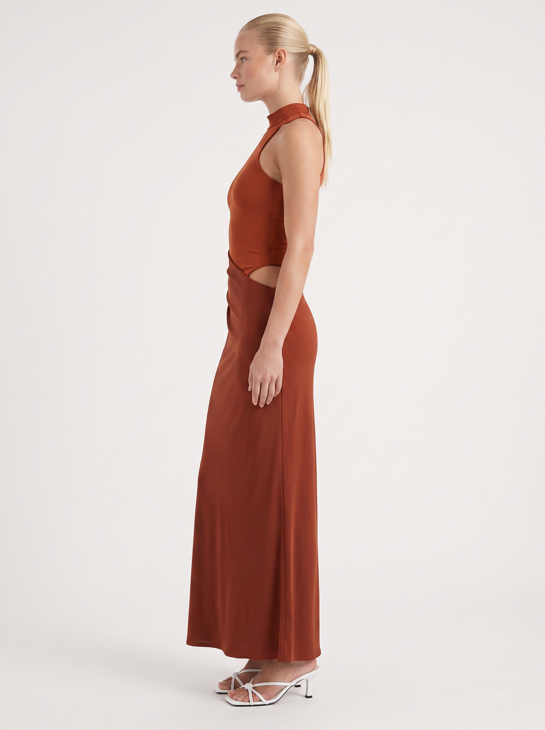 Hester Maxikleid mit Rollkragen