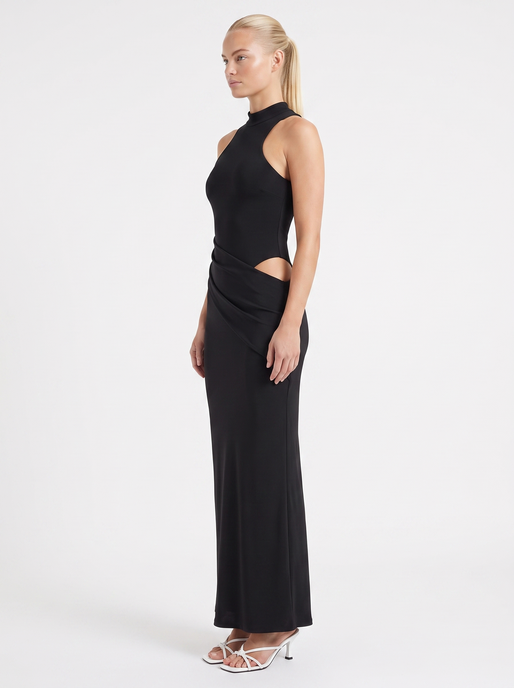 Hester Maxikleid mit Rollkragen