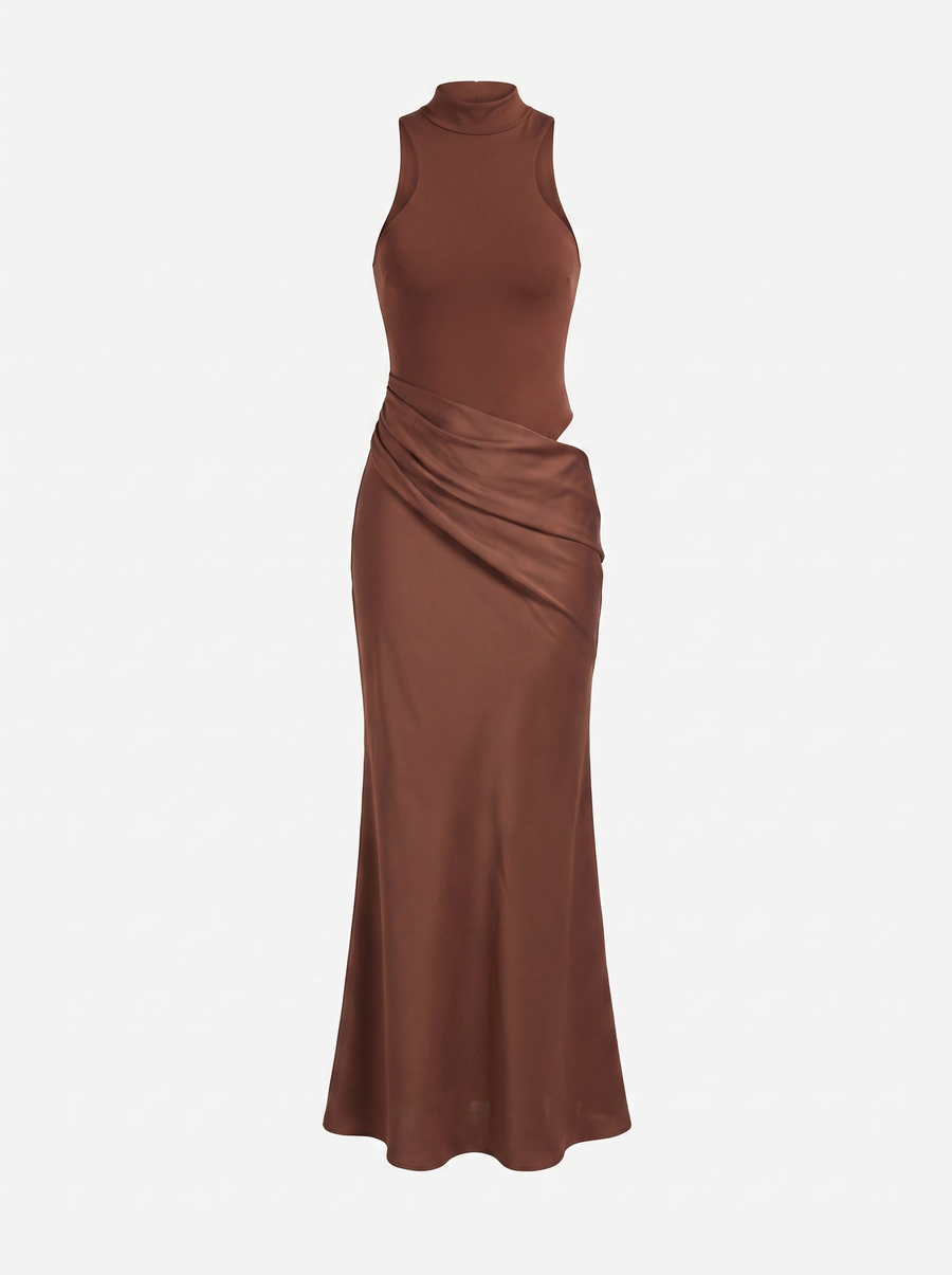 Hester Maxikleid mit Rollkragen