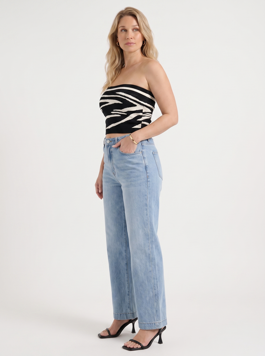 Rue Bandeau-Top mit Print