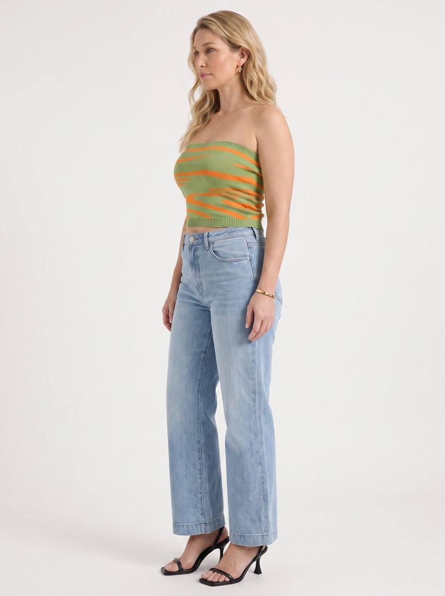 Rue Bandeau-Top mit Print