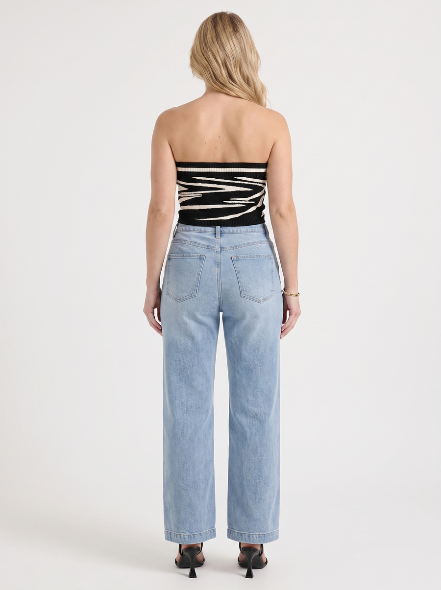 Rue Bandeau-Top mit Print