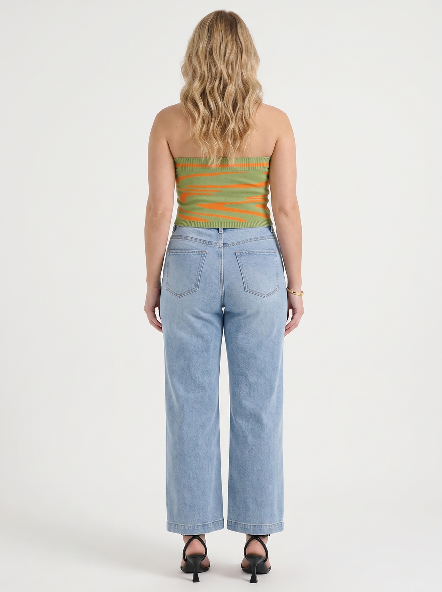 Rue Bandeau-Top mit Print