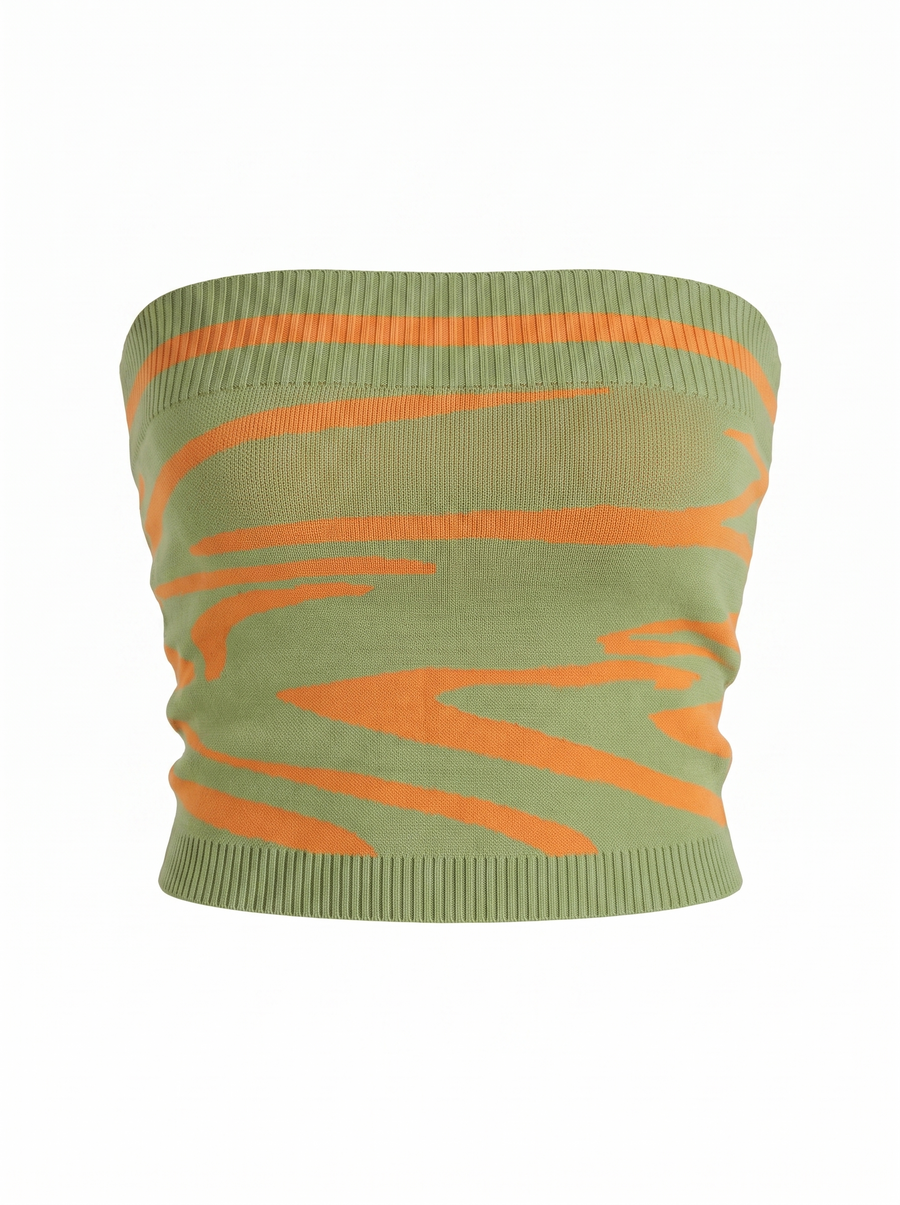 Rue Bandeau-Top mit Print