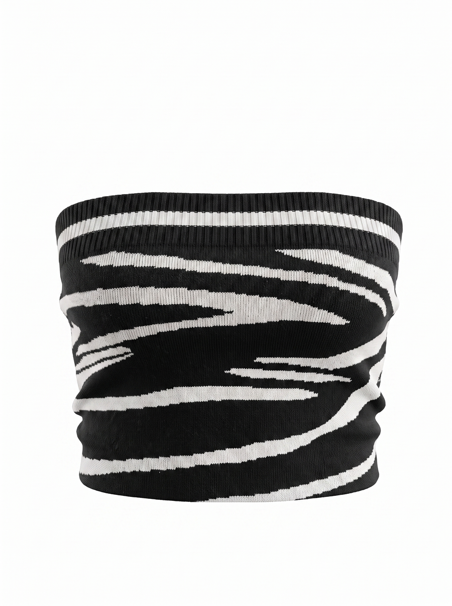 Rue Bandeau-Top mit Print