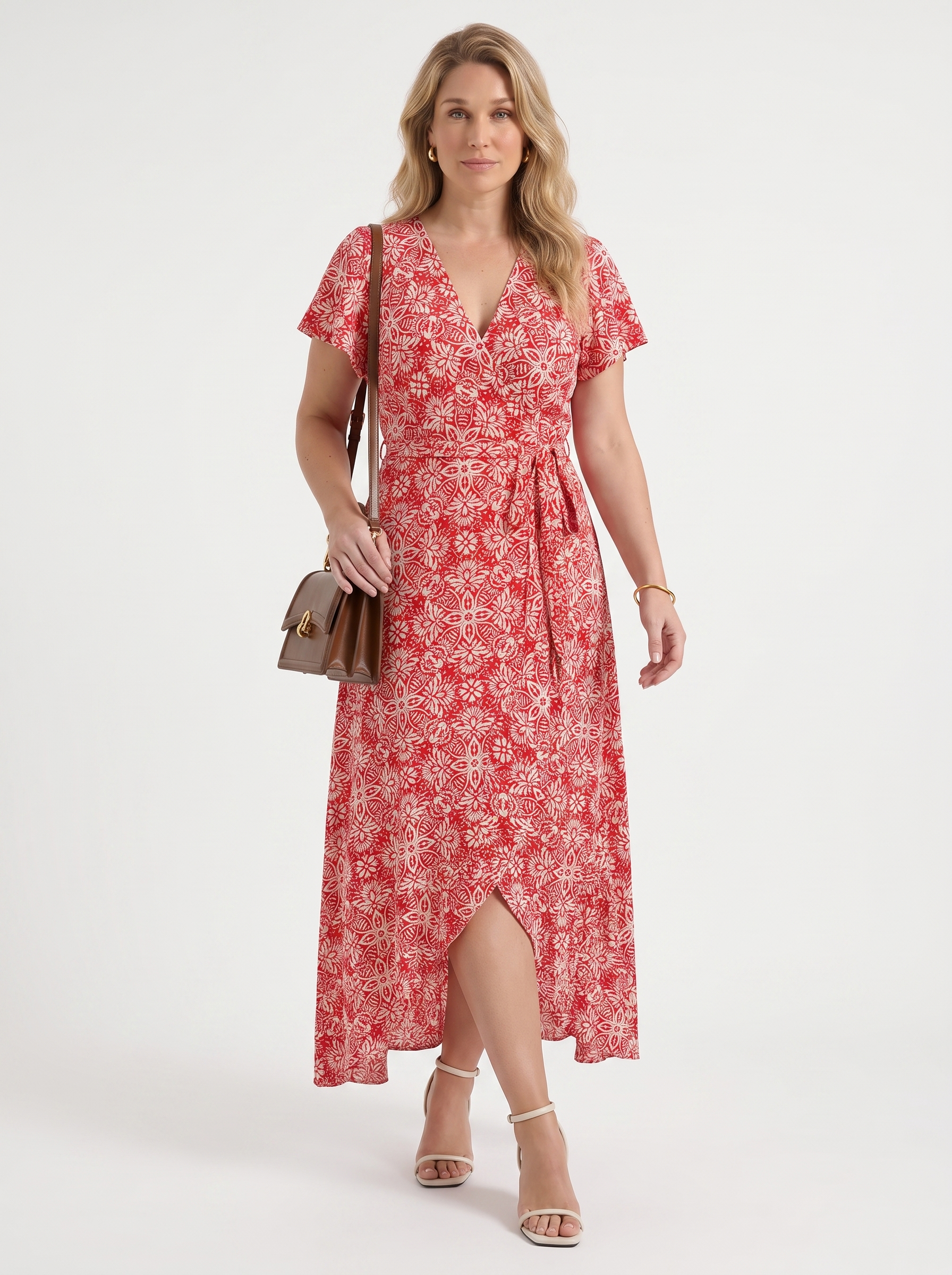 Sorina Wickelmaxikleid mit Print