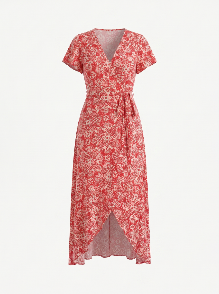 Sorina Wickelmaxikleid mit Print