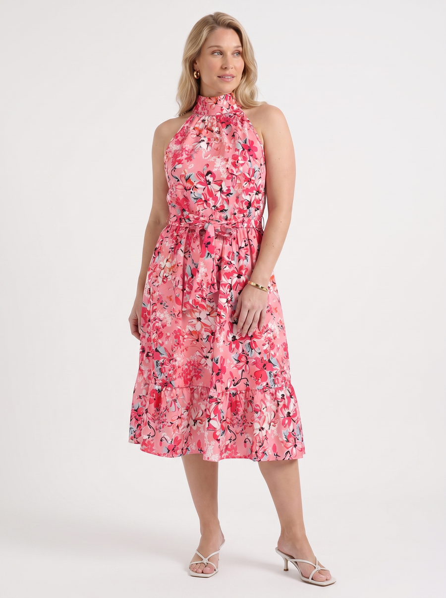 Brit Midikleid mit Blumenprint