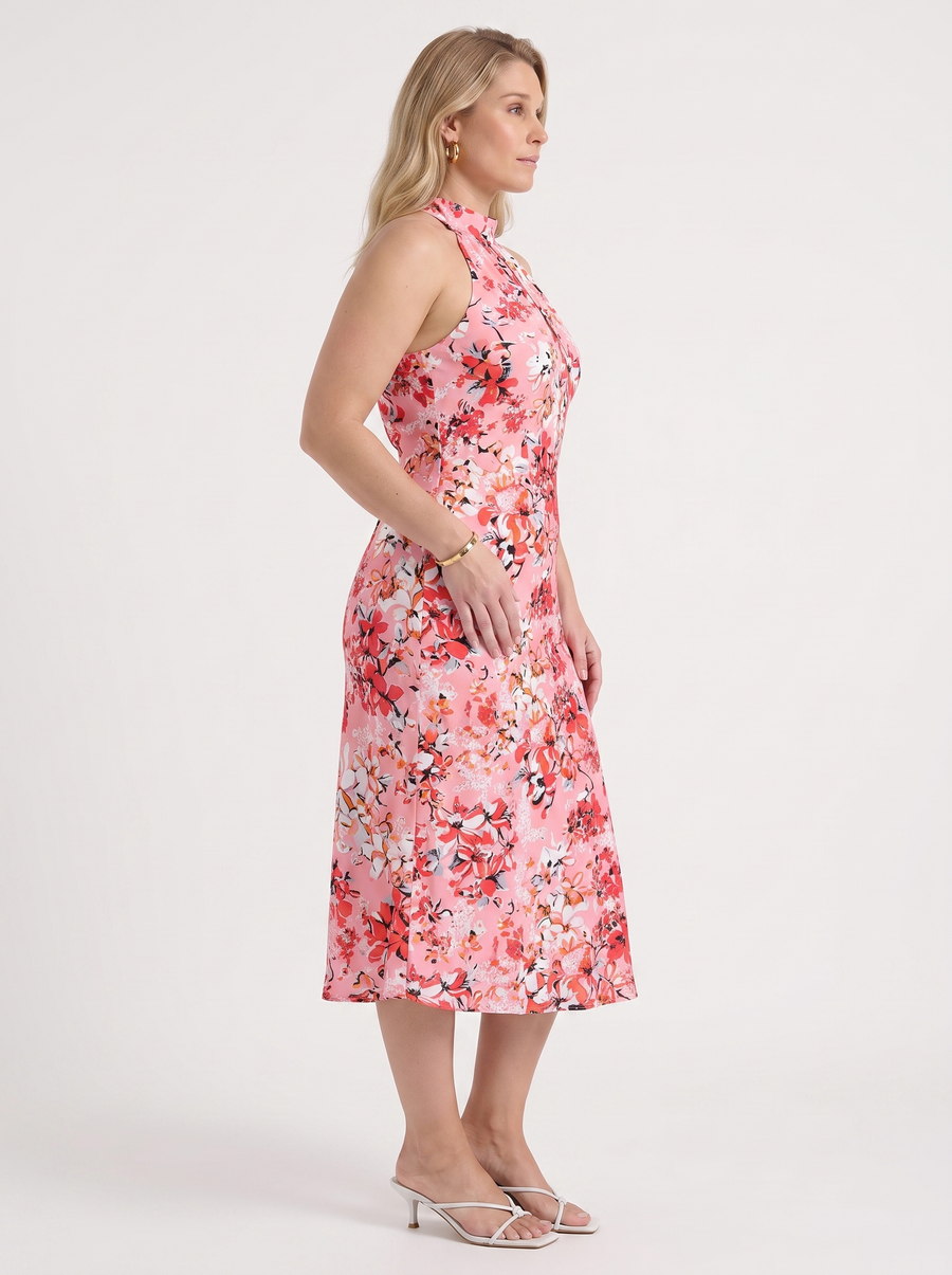 Brit Midikleid mit Blumenprint