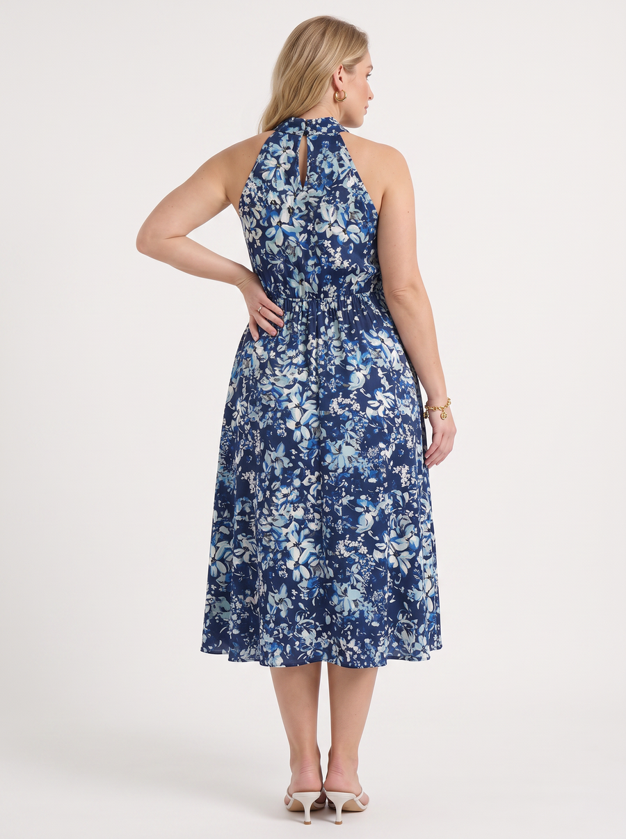 Brit Midikleid mit Blumenprint