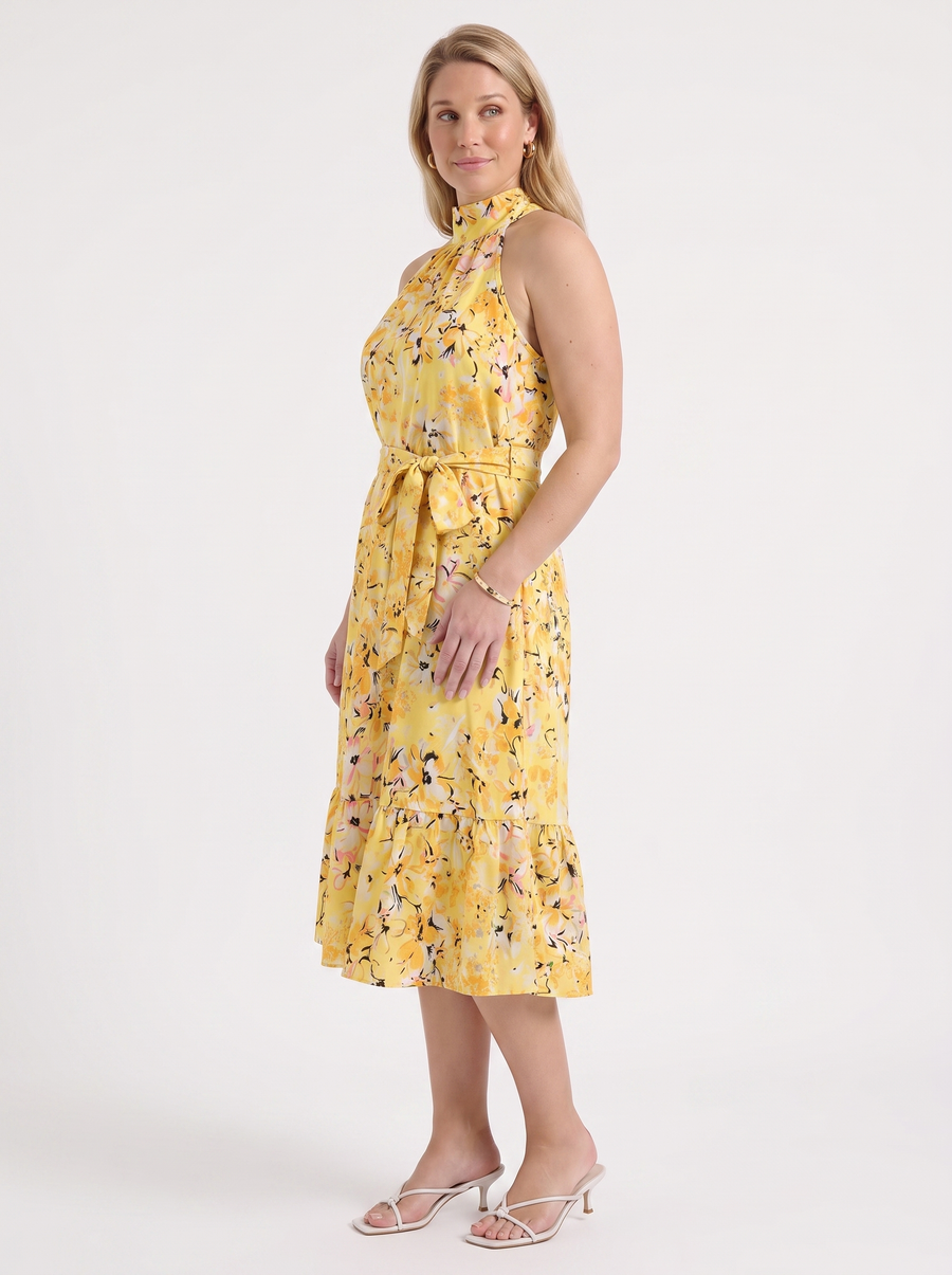 Brit Midikleid mit Blumenprint