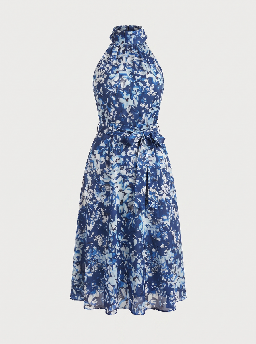 Brit Midikleid mit Blumenprint