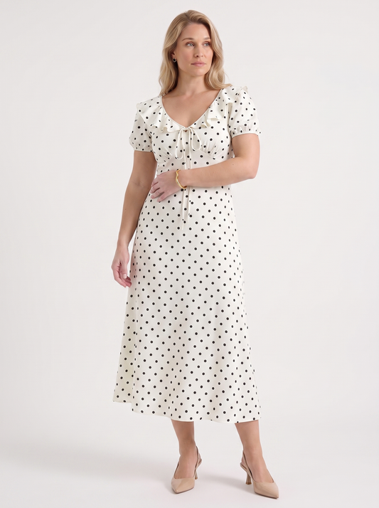 Mavis Midikleid mit Punkteprint