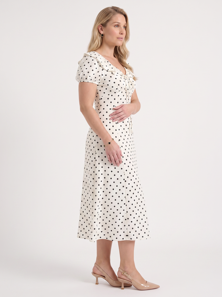 Mavis Midikleid mit Punkteprint