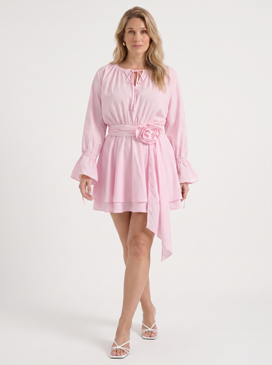 Candy Minikleid mit Blütenapplikation