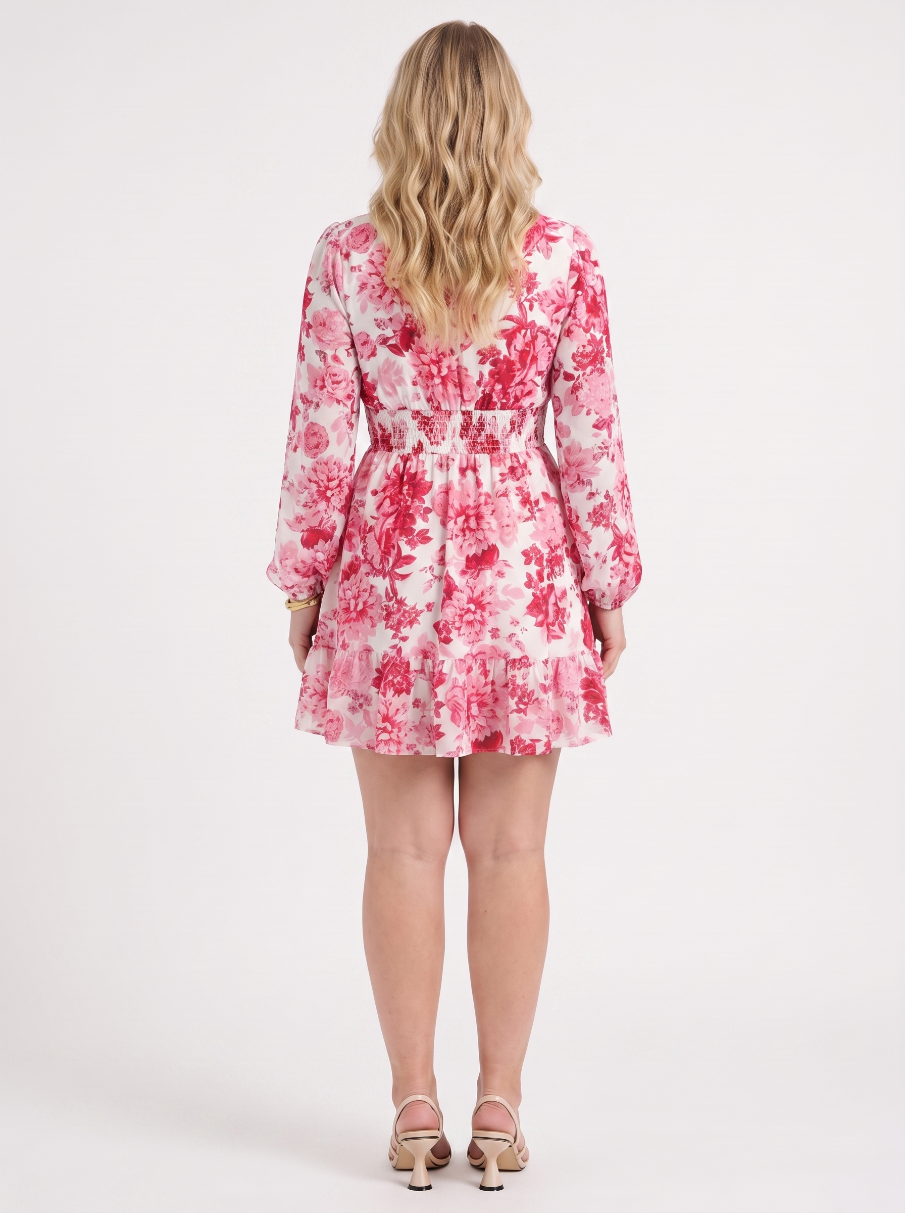 Kai Mini-Blumenkleid mit Ballonärmeln