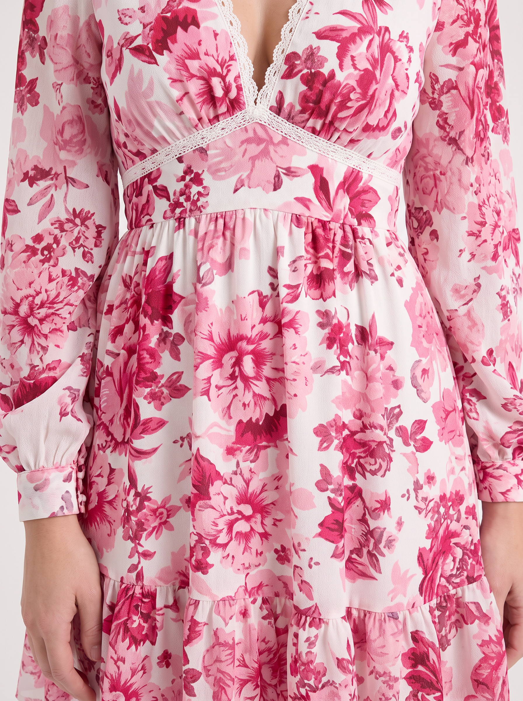 Kai Mini-Blumenkleid mit Ballonärmeln