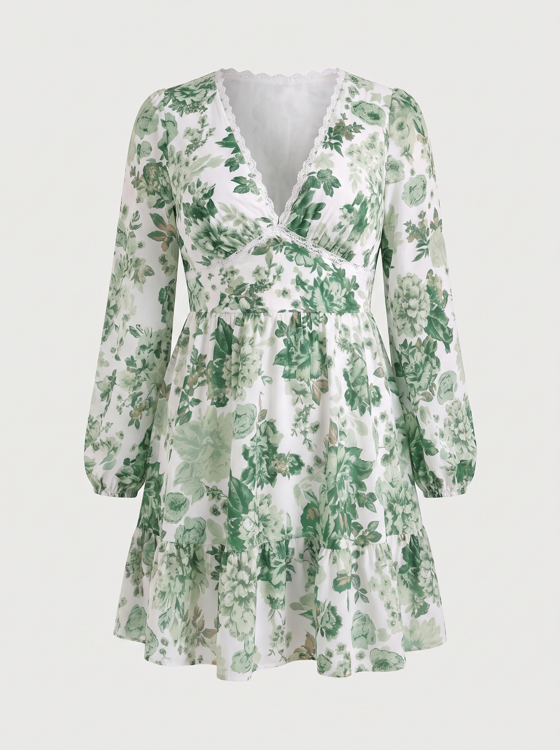 Kai Mini-Blumenkleid mit Ballonärmeln