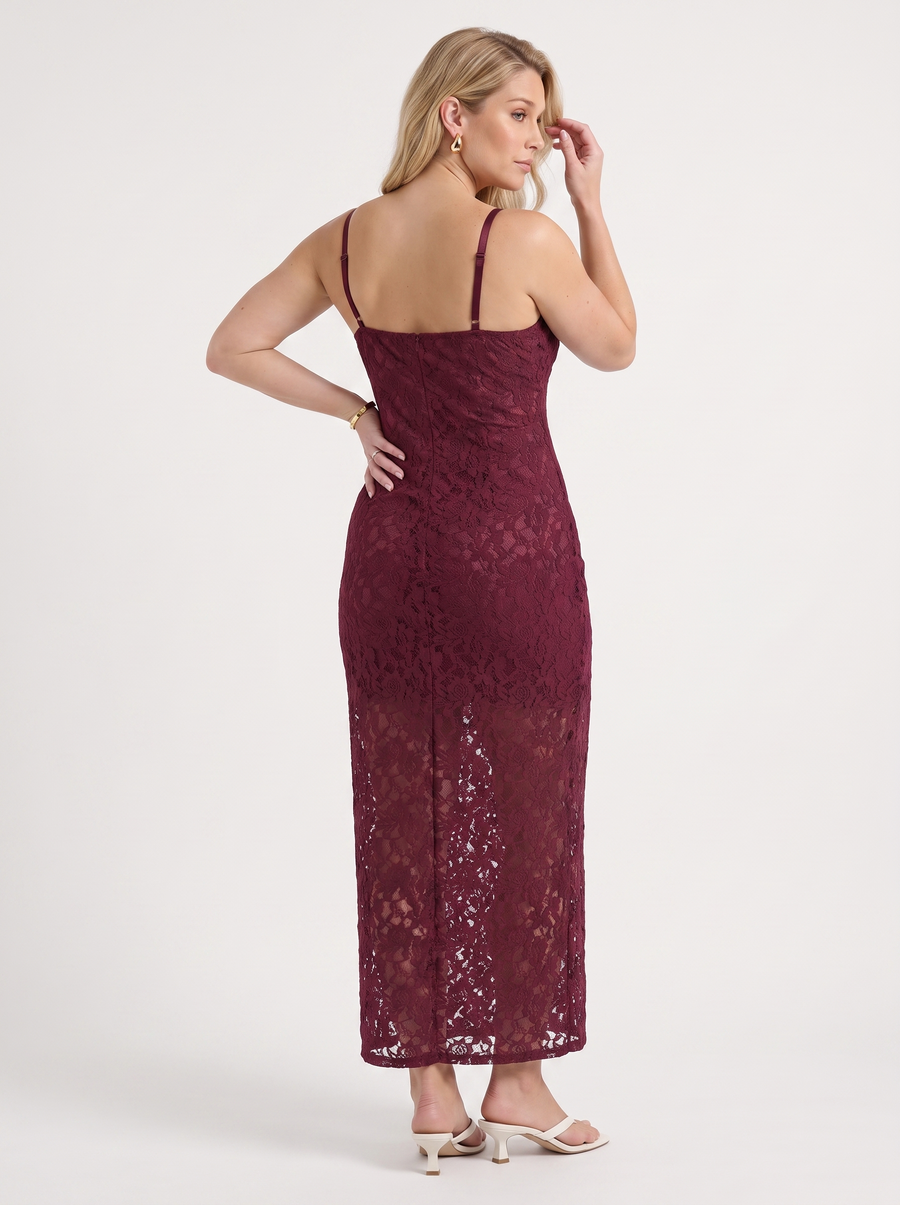 Fauna Spitzenmaxikleid