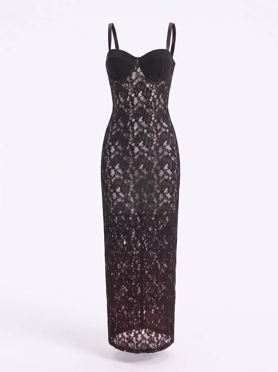 Fauna Spitzenmaxikleid
