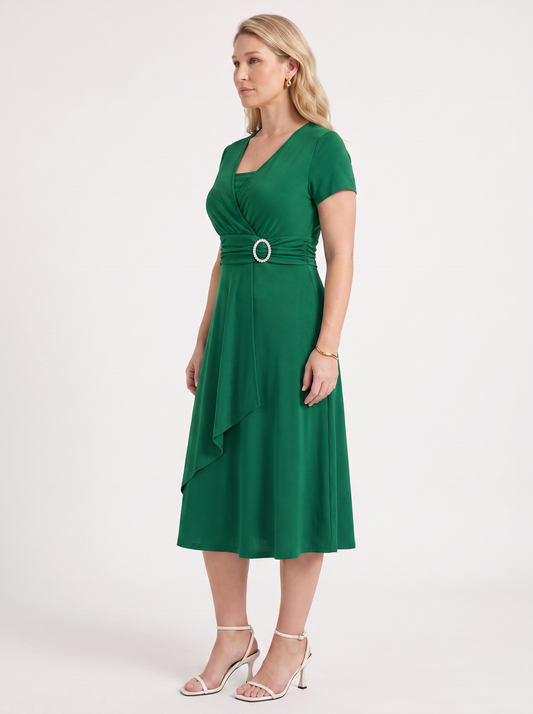 Arden Midikleid in Wickeloptik mit Schnalle