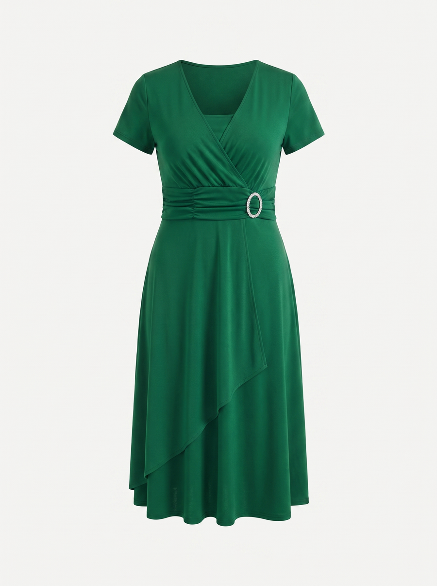 Arden Midikleid in Wickeloptik mit Schnalle