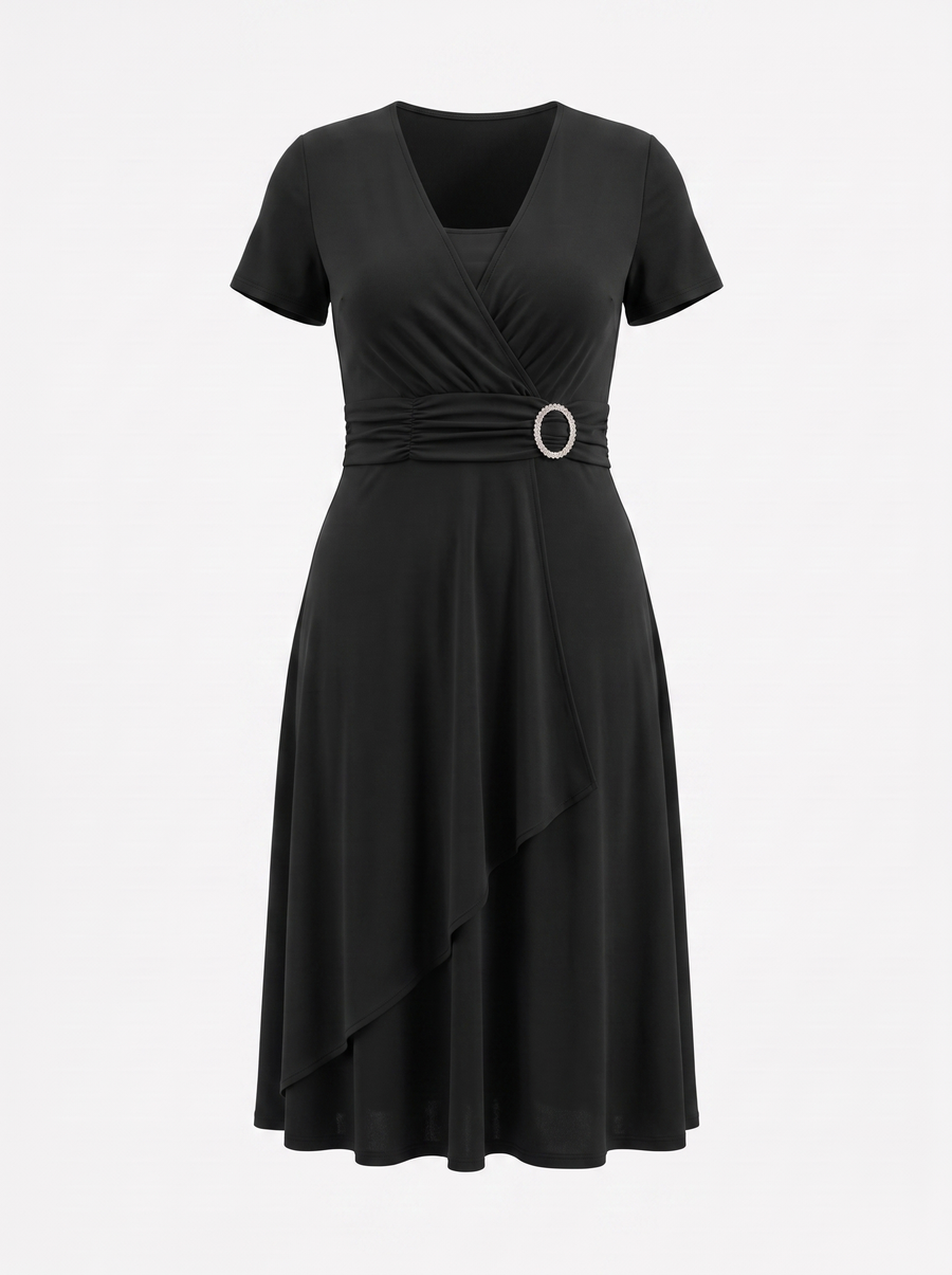 Arden Midikleid in Wickeloptik mit Schnalle