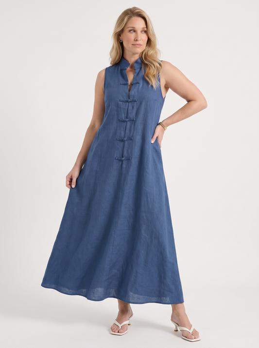 Rosie Maxikleid mit Stehkragen