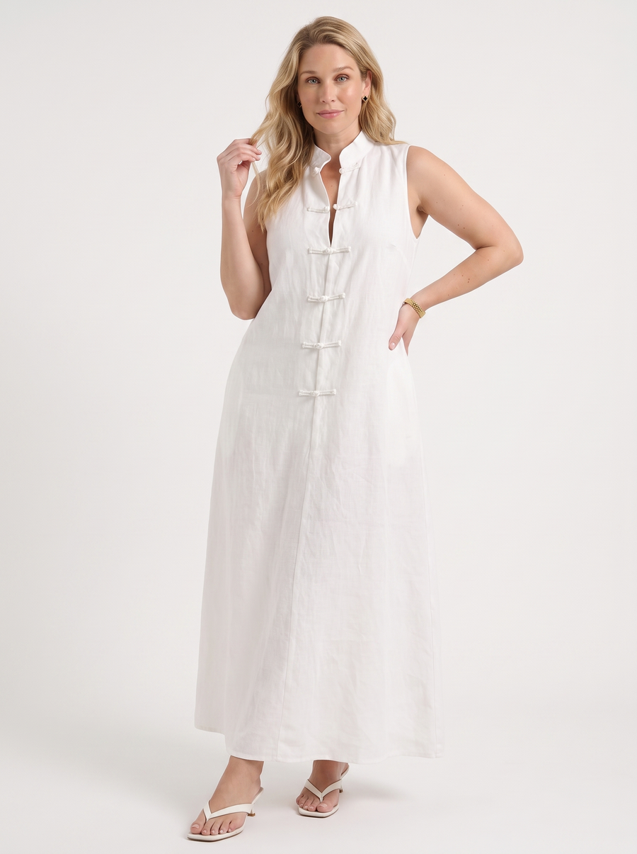 Rosie Maxikleid mit Stehkragen