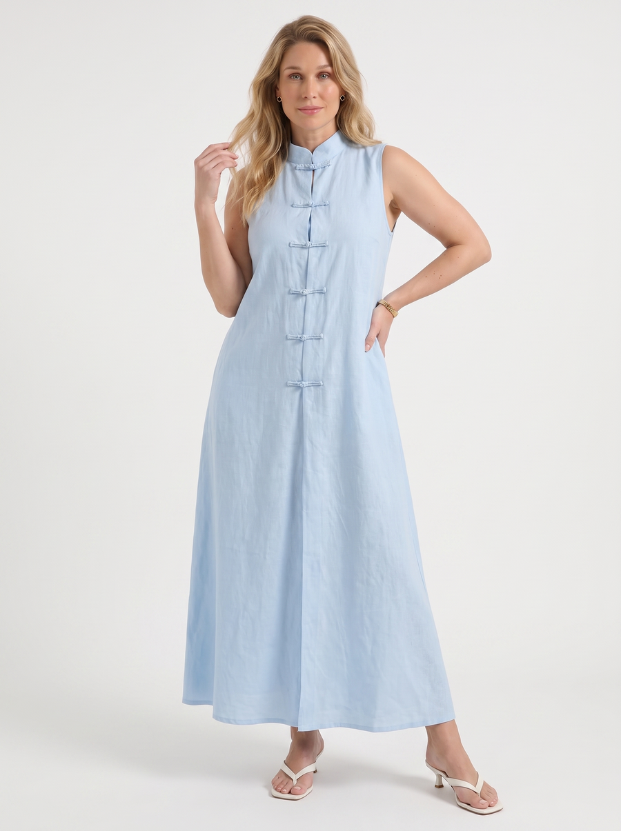 Rosie Maxikleid mit Stehkragen