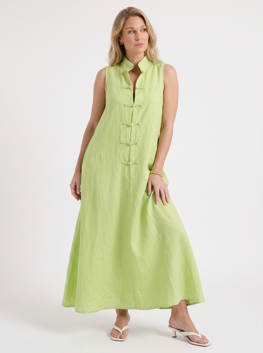 Rosie Maxikleid mit Stehkragen