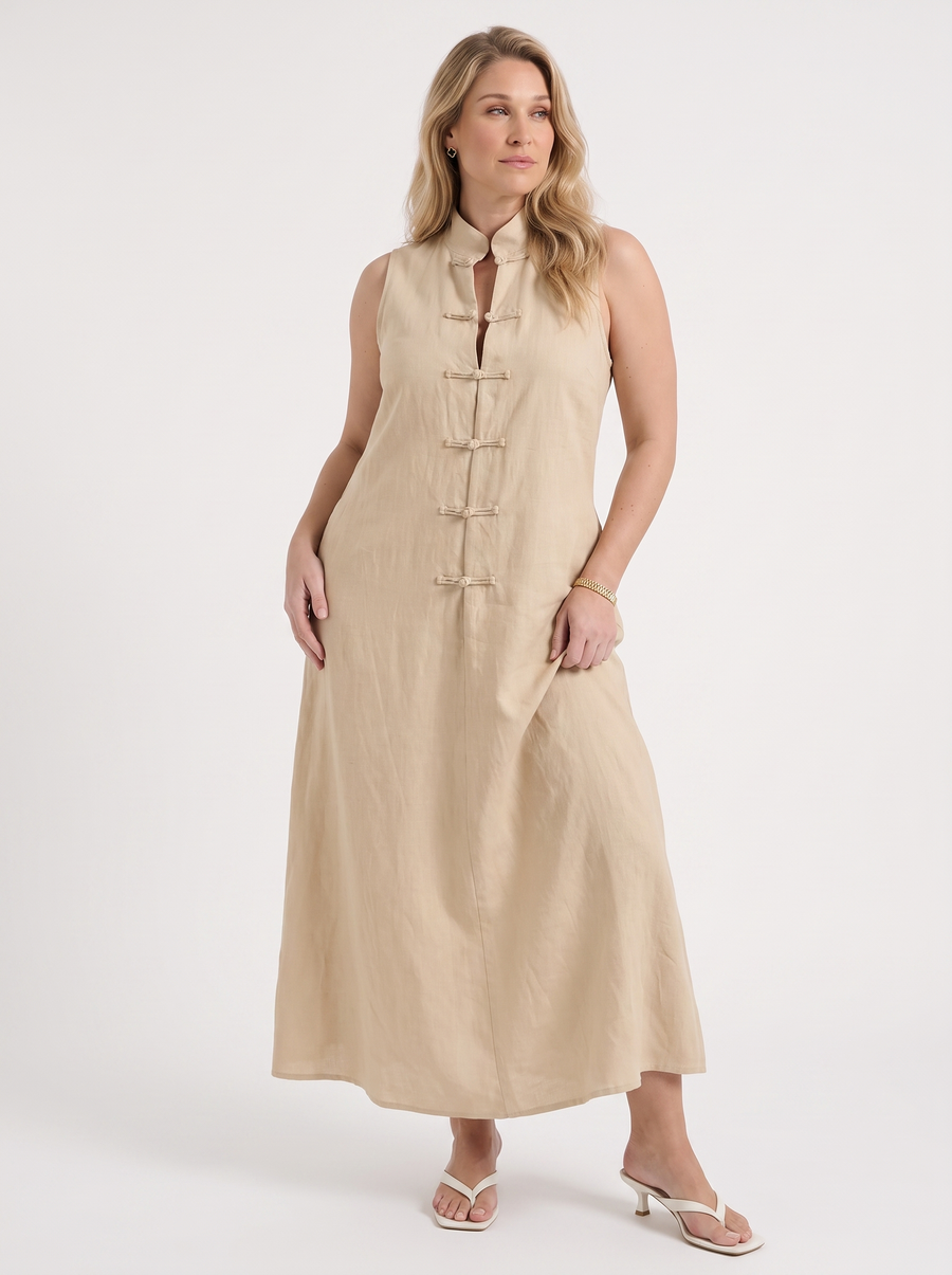 Rosie Maxikleid mit Stehkragen