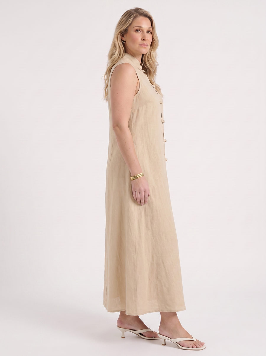 Rosie Maxikleid mit Stehkragen