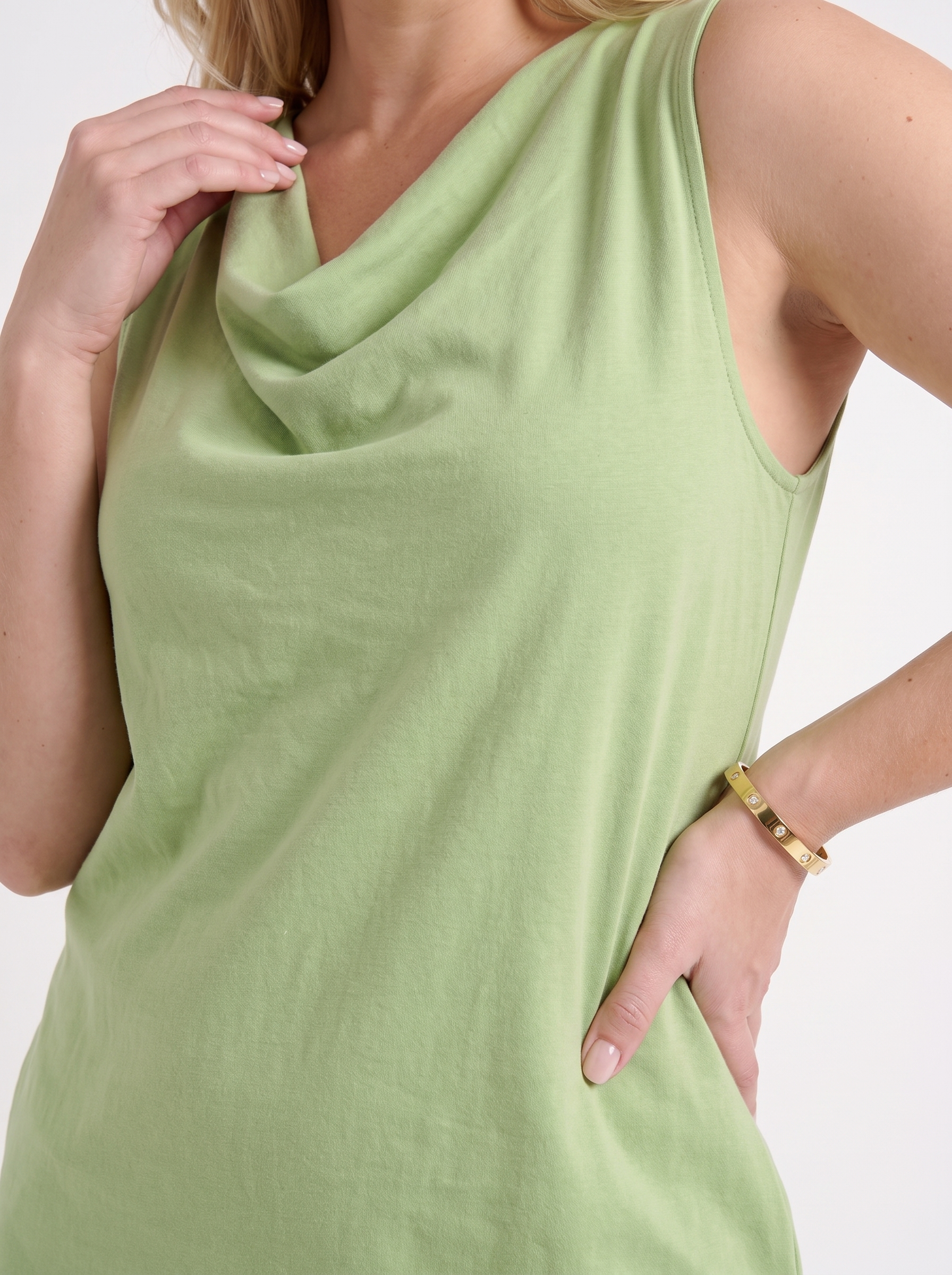 Leela Minikleid mit Wasserfallausschnitt