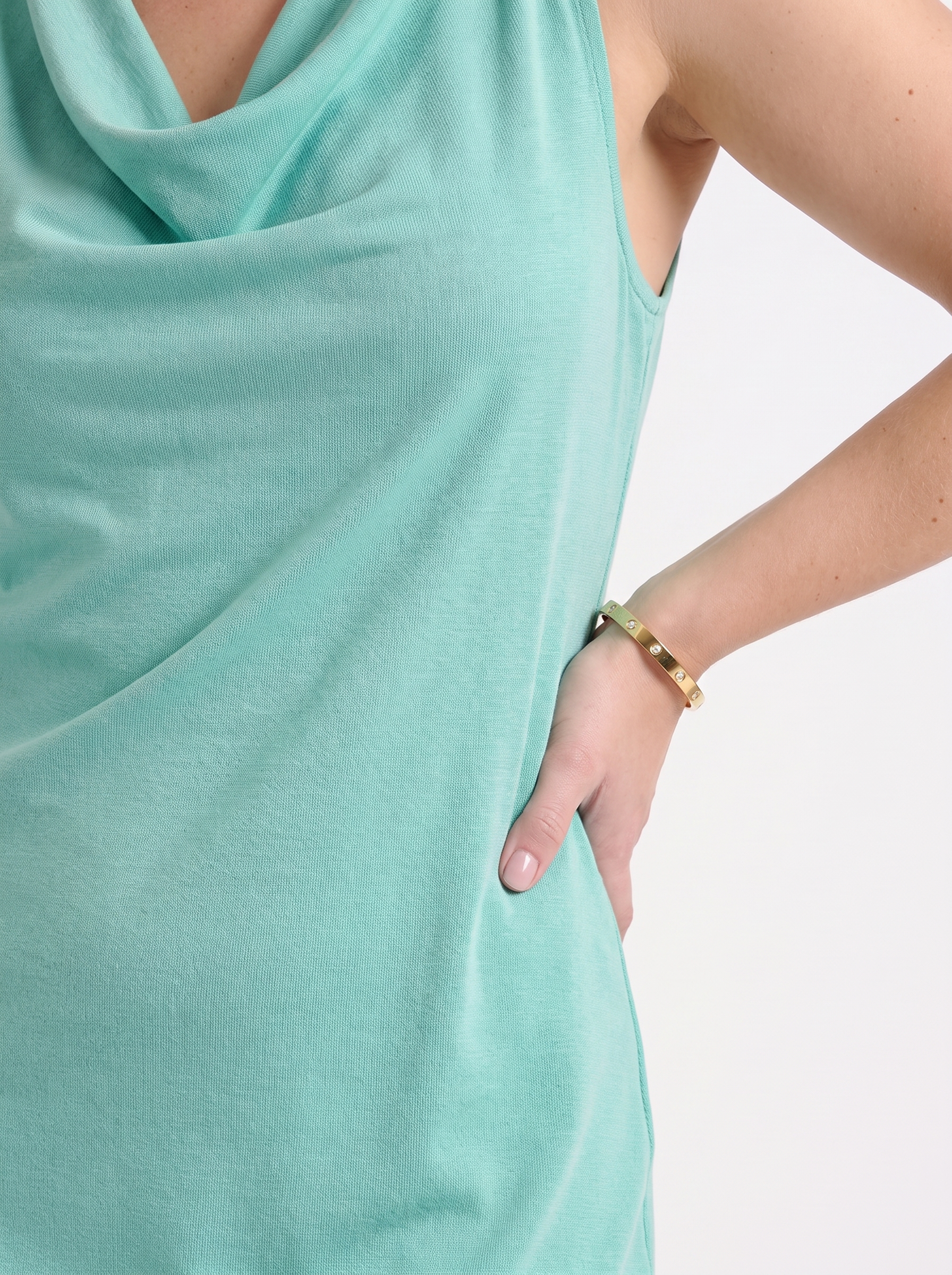 Leela Minikleid mit Wasserfallausschnitt