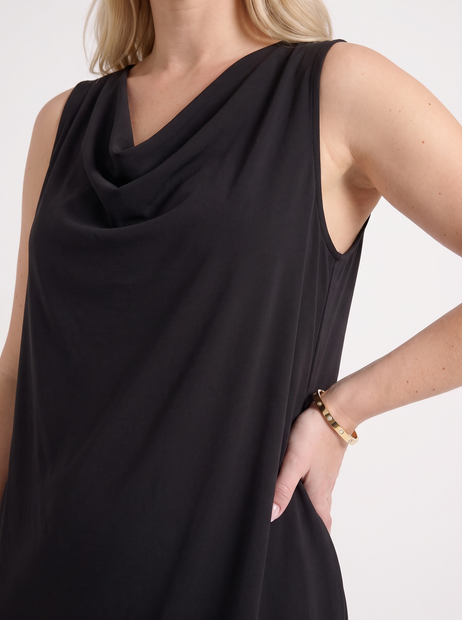 Leela Minikleid mit Wasserfallausschnitt