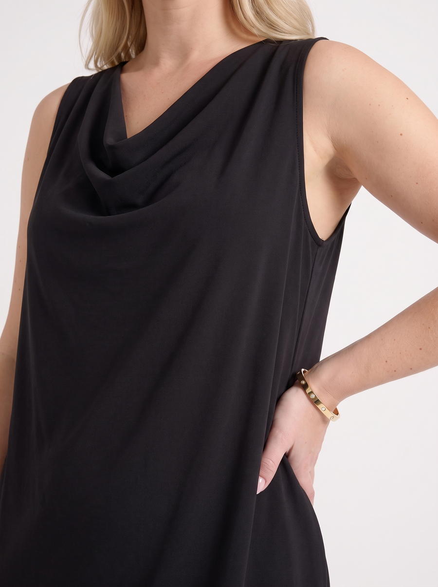 Leela Minikleid mit Wasserfallausschnitt