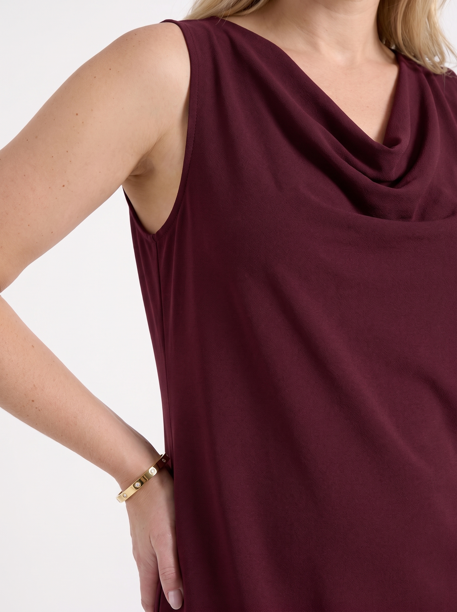 Leela Minikleid mit Wasserfallausschnitt
