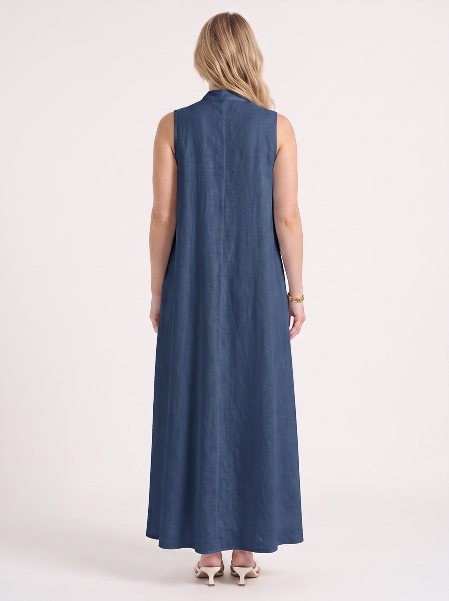 Rosie Maxikleid mit Stehkragen