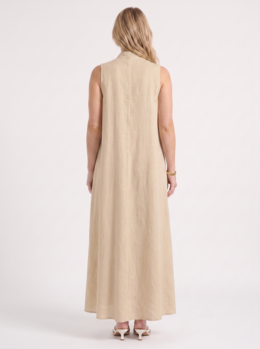 Rosie Maxikleid mit Stehkragen