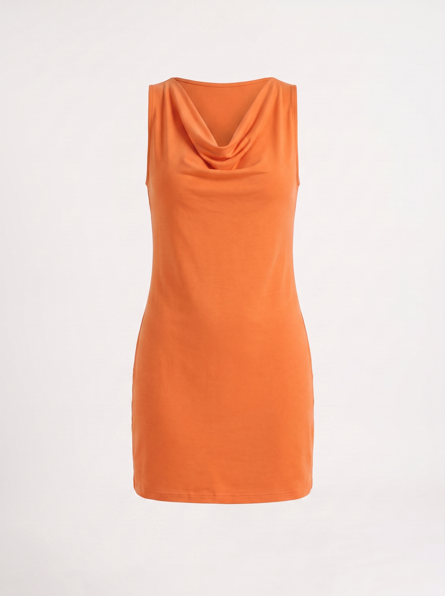 Leela Minikleid mit Wasserfallausschnitt
