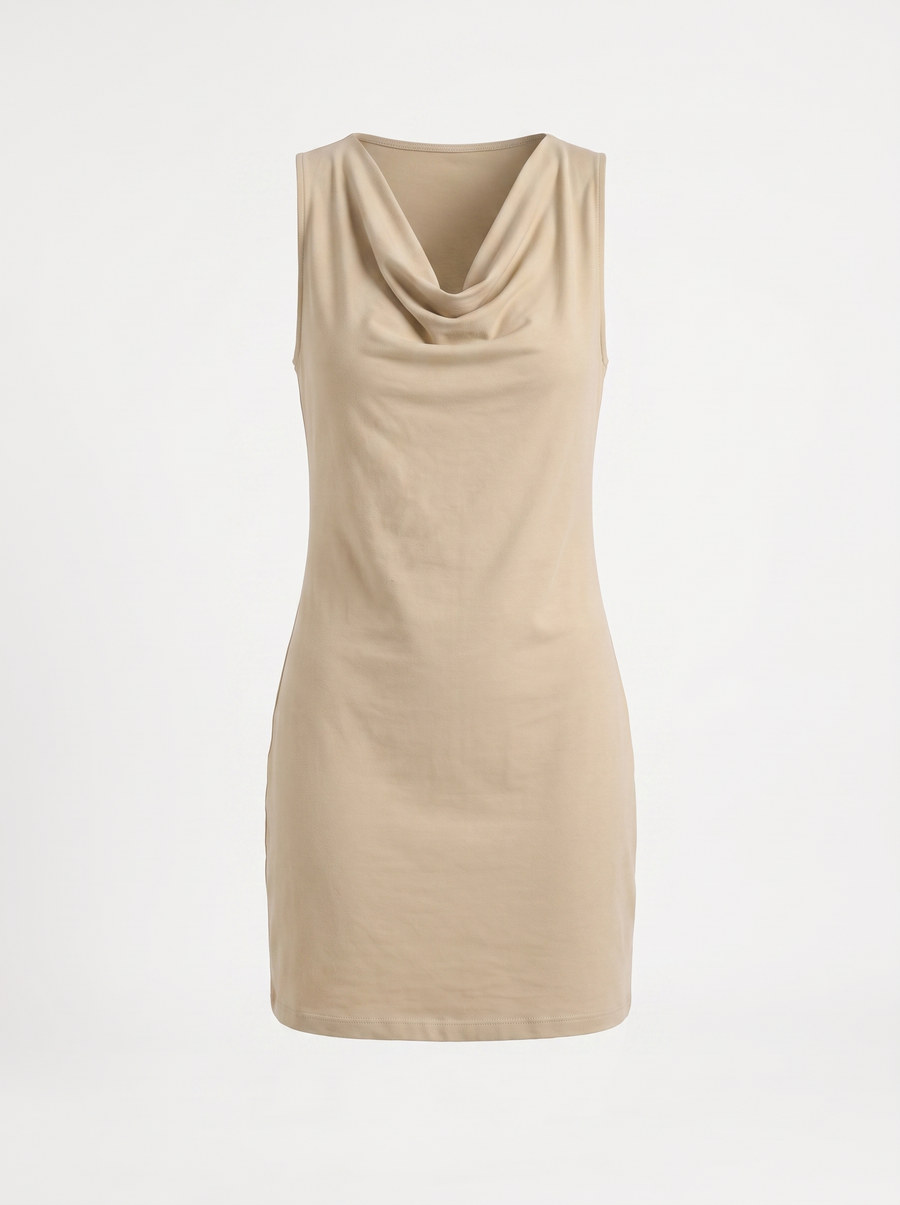 Leela Minikleid mit Wasserfallausschnitt