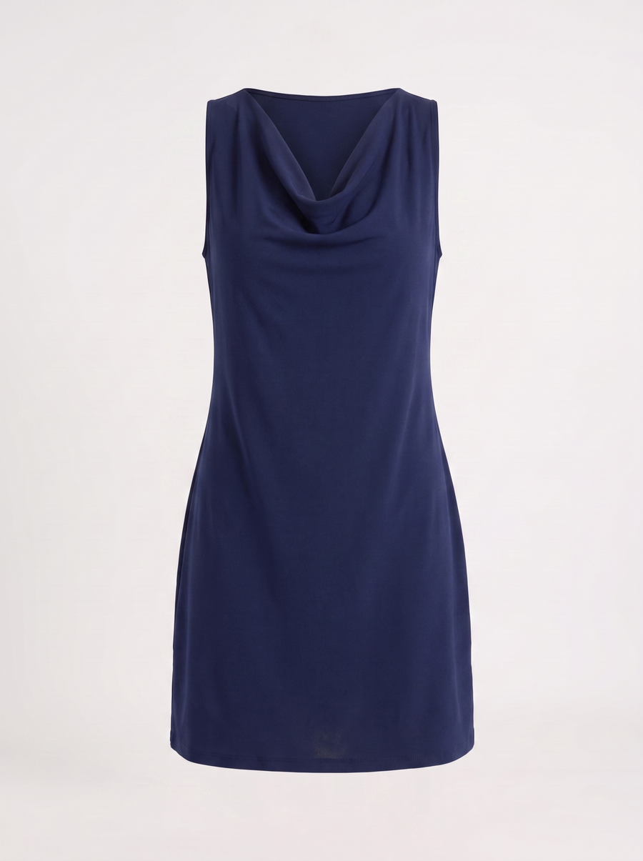 Leela Minikleid mit Wasserfallausschnitt