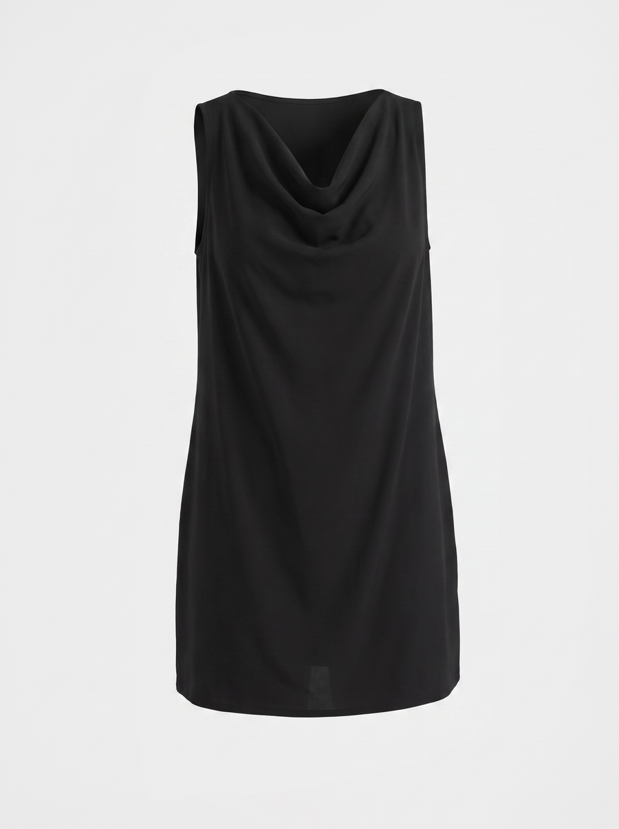 Leela Minikleid mit Wasserfallausschnitt