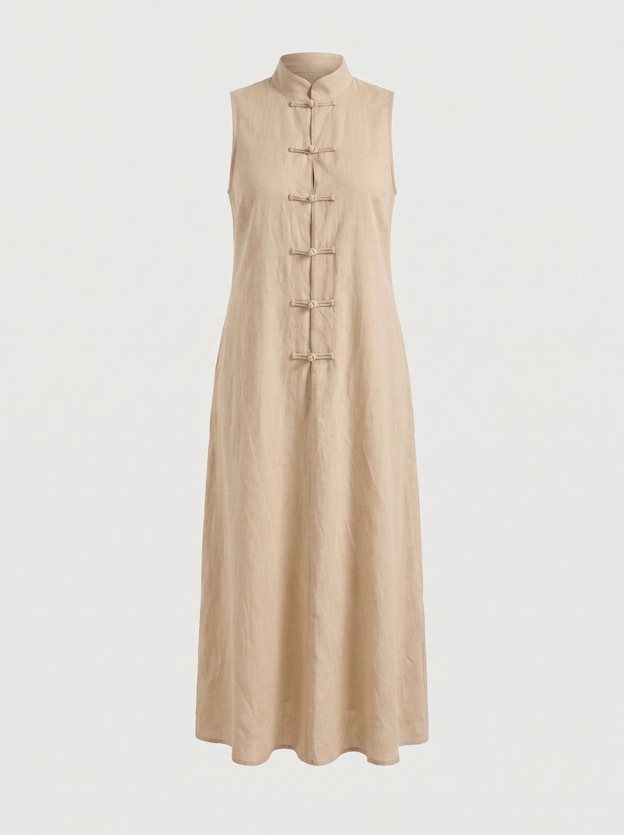Rosie Maxikleid mit Stehkragen