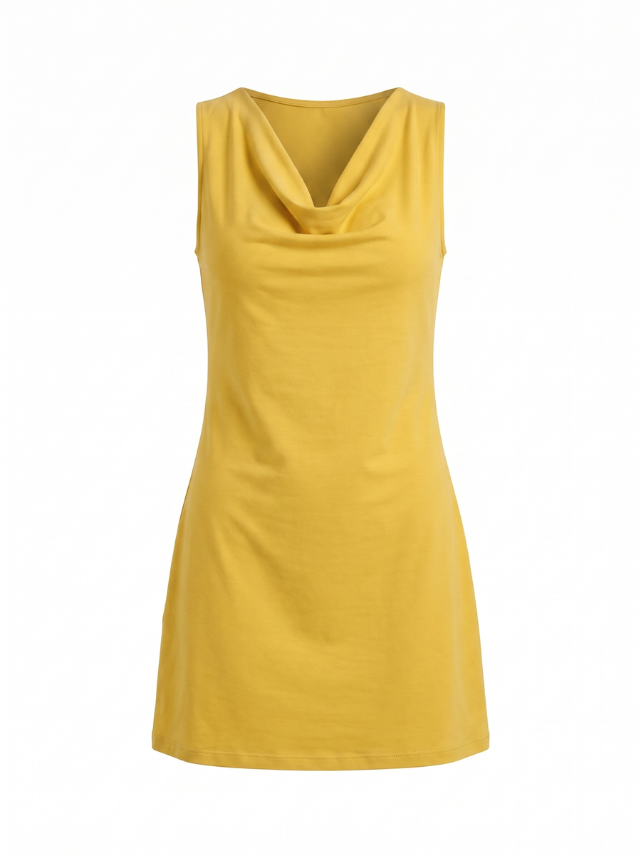 Leela Minikleid mit Wasserfallausschnitt