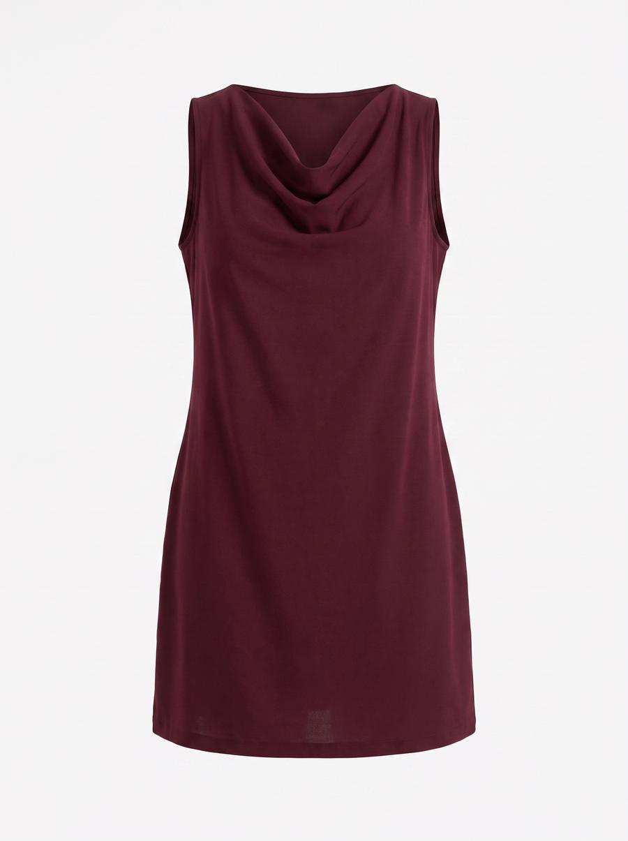 Leela Minikleid mit Wasserfallausschnitt