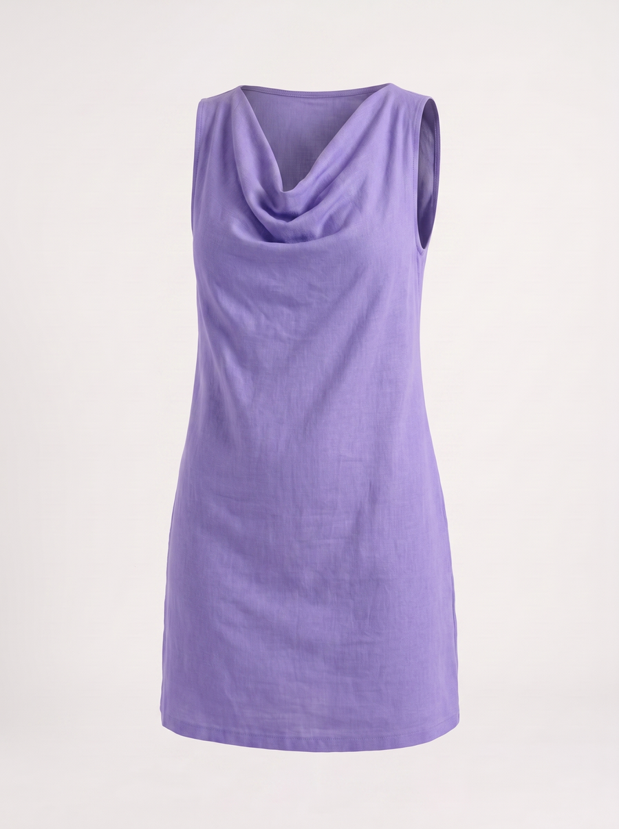 Leela Minikleid mit Wasserfallausschnitt