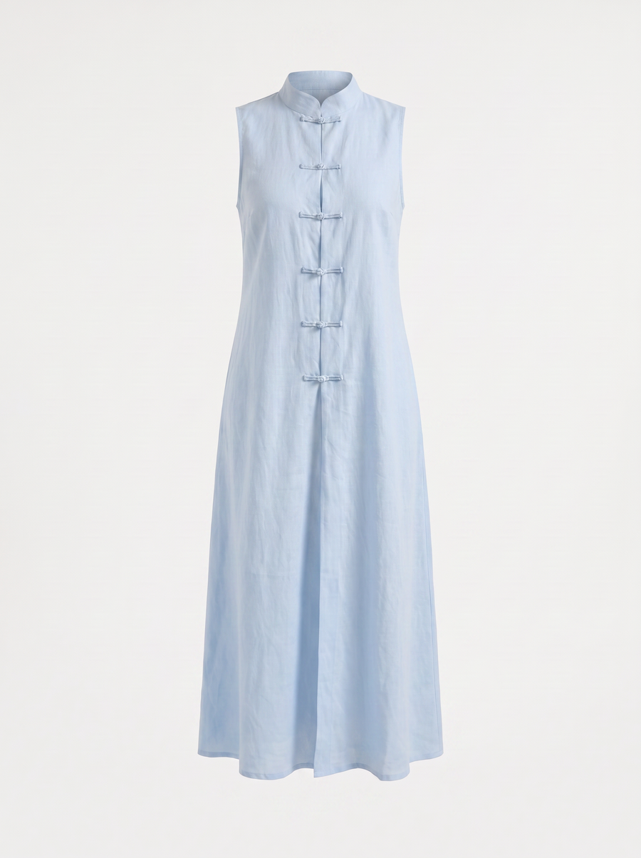 Rosie Maxikleid mit Stehkragen