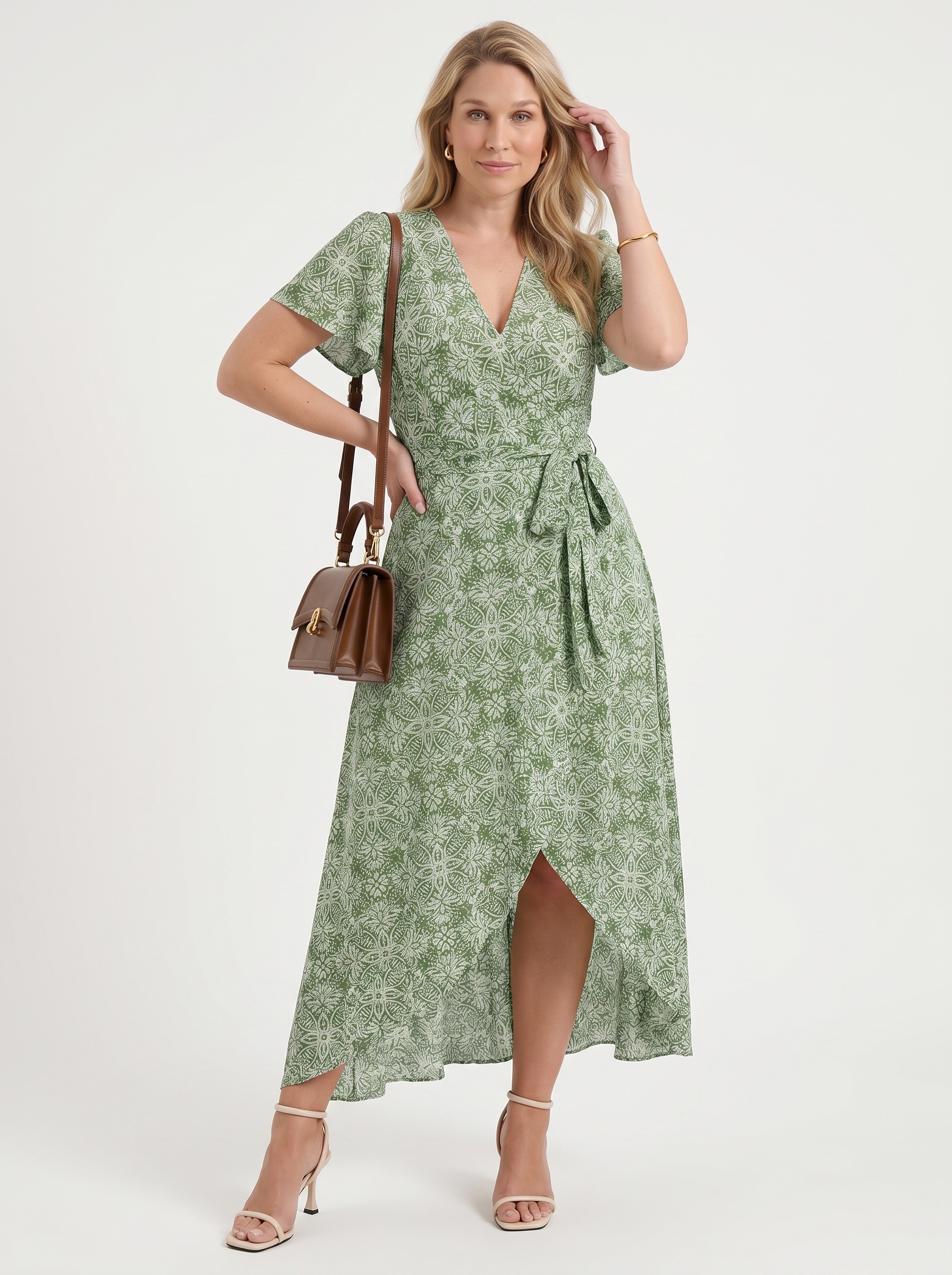Sorina Wickelmaxikleid mit Print